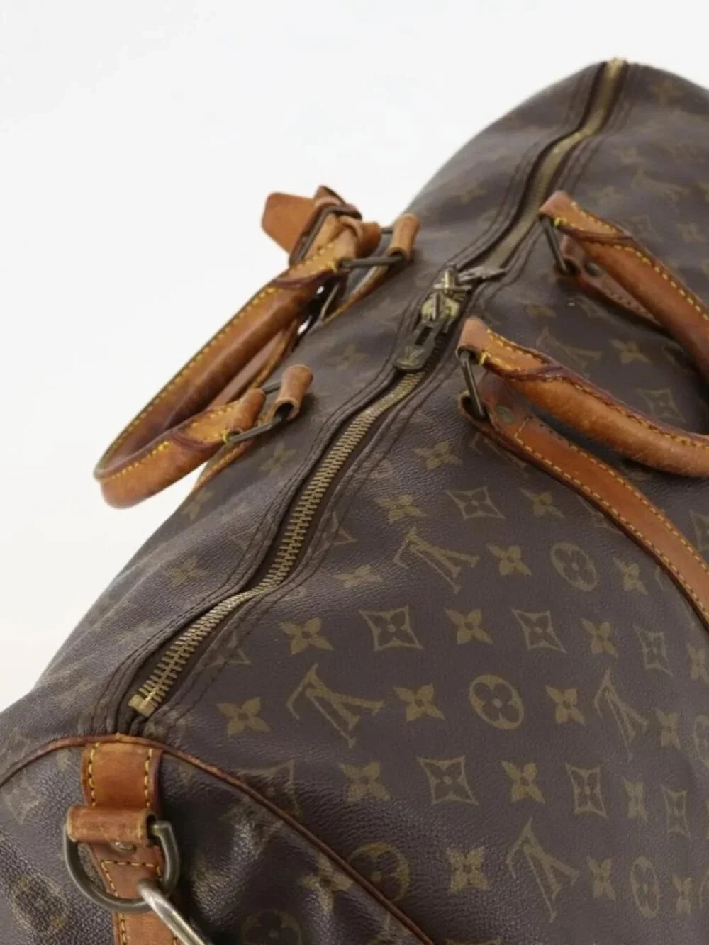 LOUIS VUITTON Monogram Keepall Bandouliere 55 Boston Bag M41414 LV Auth BA10979